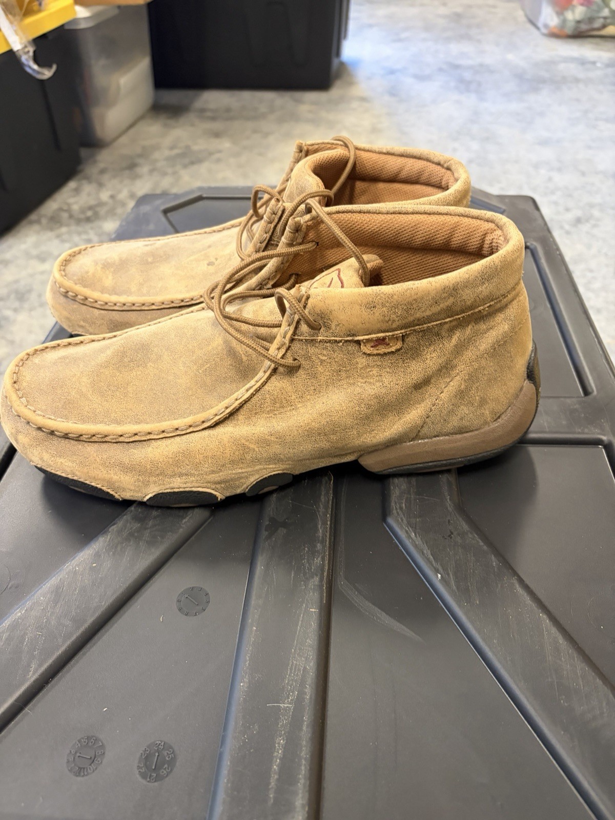 Twisted X Men’s Tan Leather Chukka Ankle Boots Lace Up US 9.5 M
