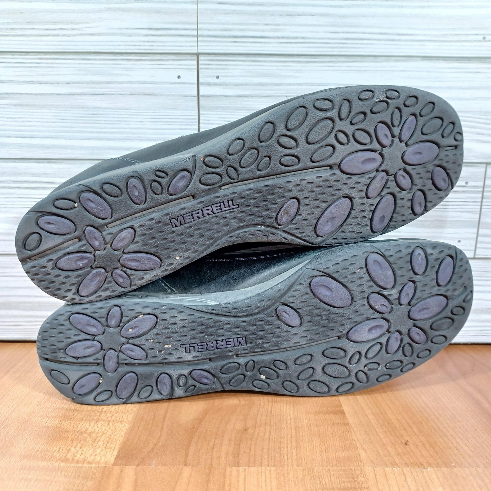 Merrell Charm Ballet Flats Womens 9 Black Leather Cushioned Lined Casual Walking