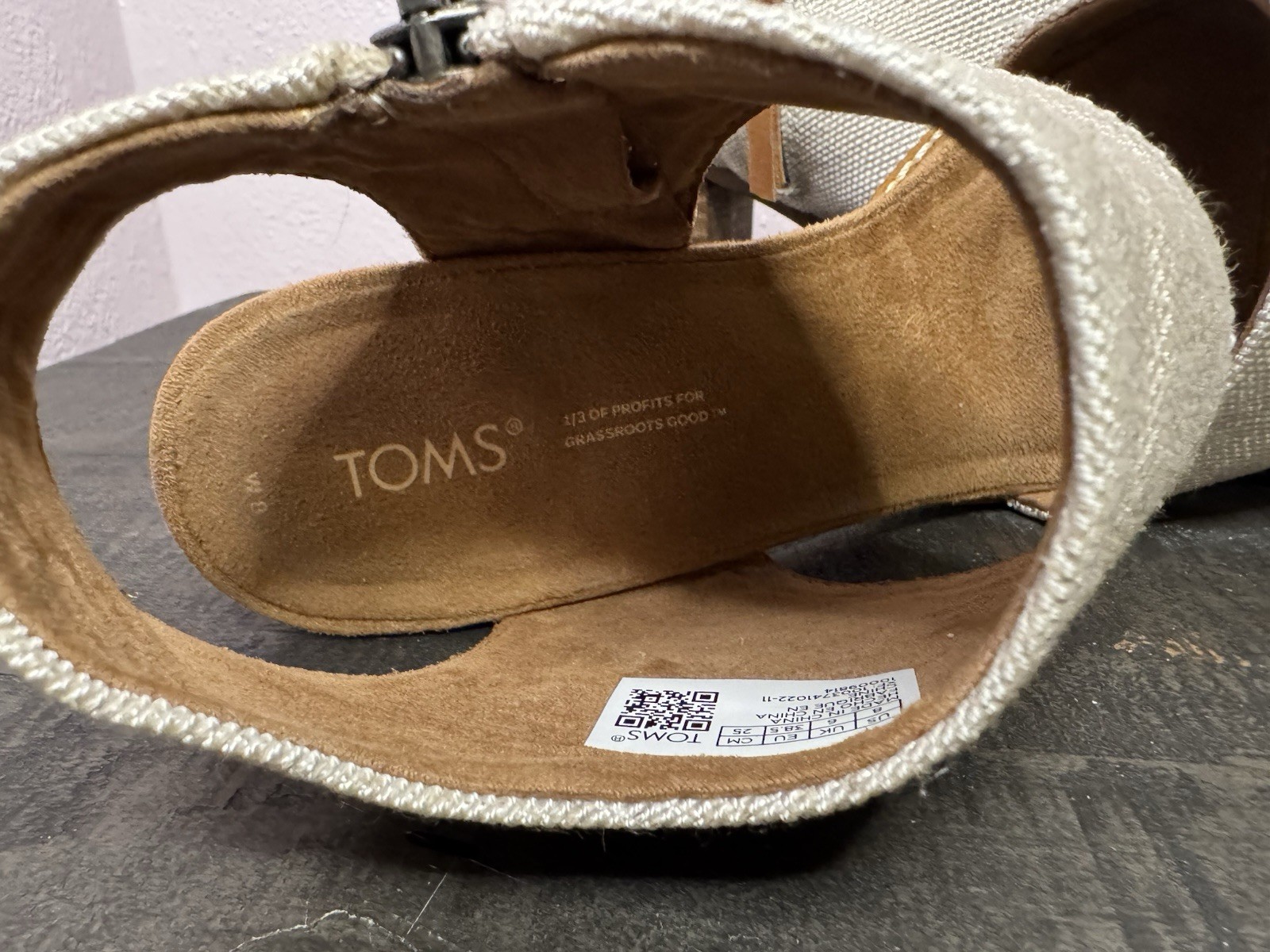 TOMS Women’s Majorca Platform Sandal Natural Yarn Dye