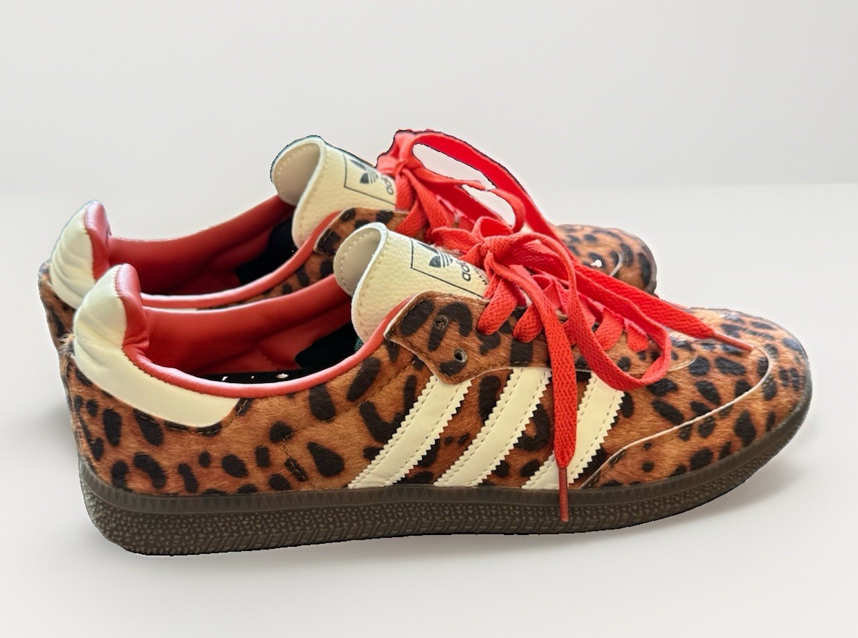 adidas Samba OG Preloved Red Leopard JI2734 Size 8