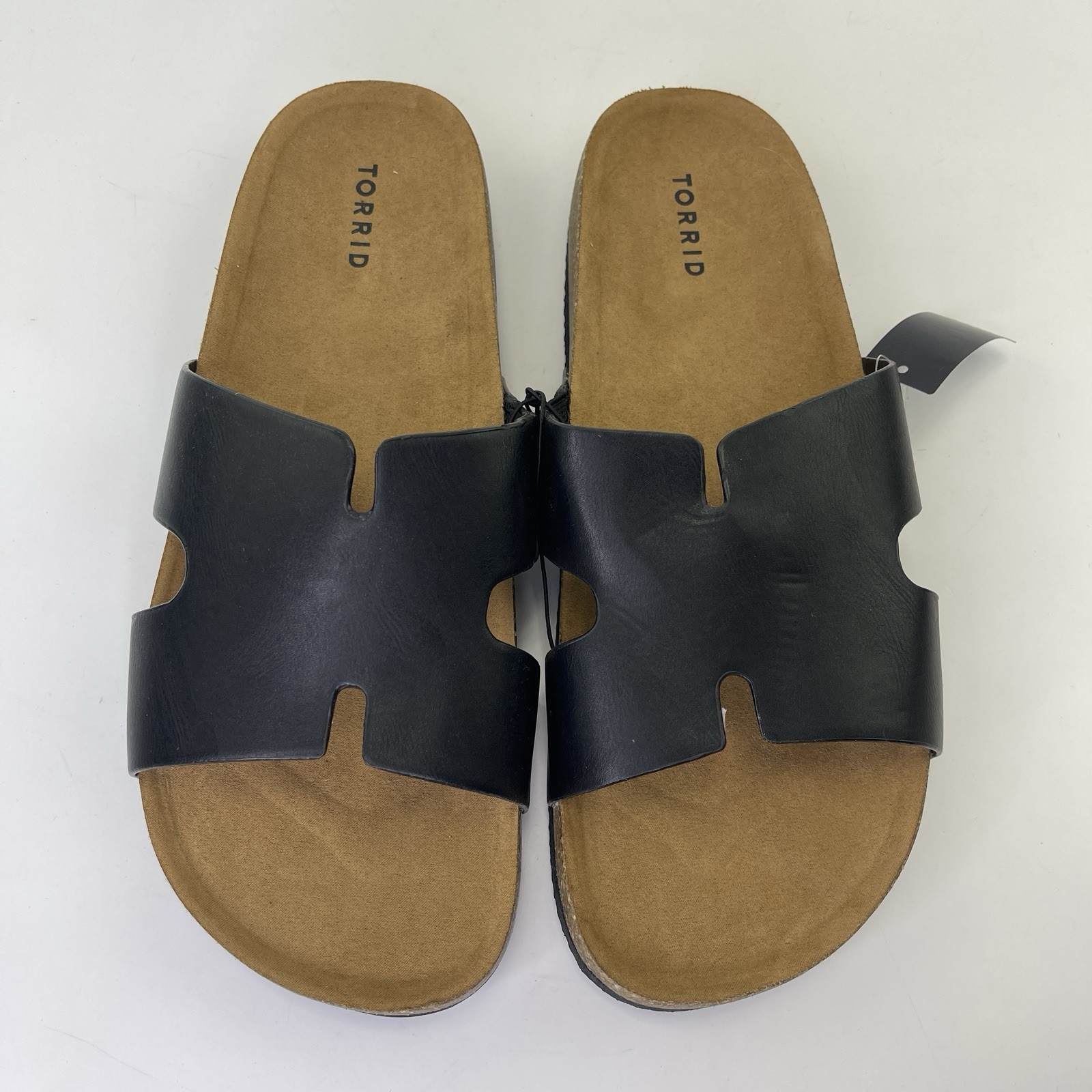 Torrid H-Band Slide Black Soft Footbed Size 12 Wide NWT