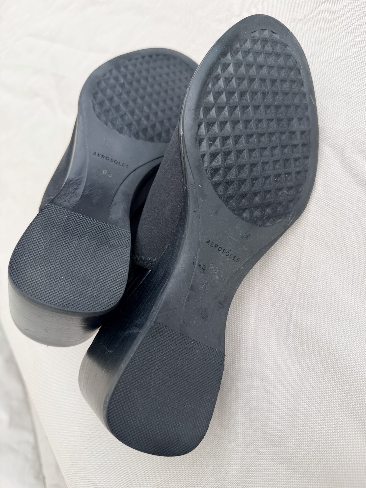 *Aerosoles Nuri Wedges Black Sz 9.5 M Textile Upper