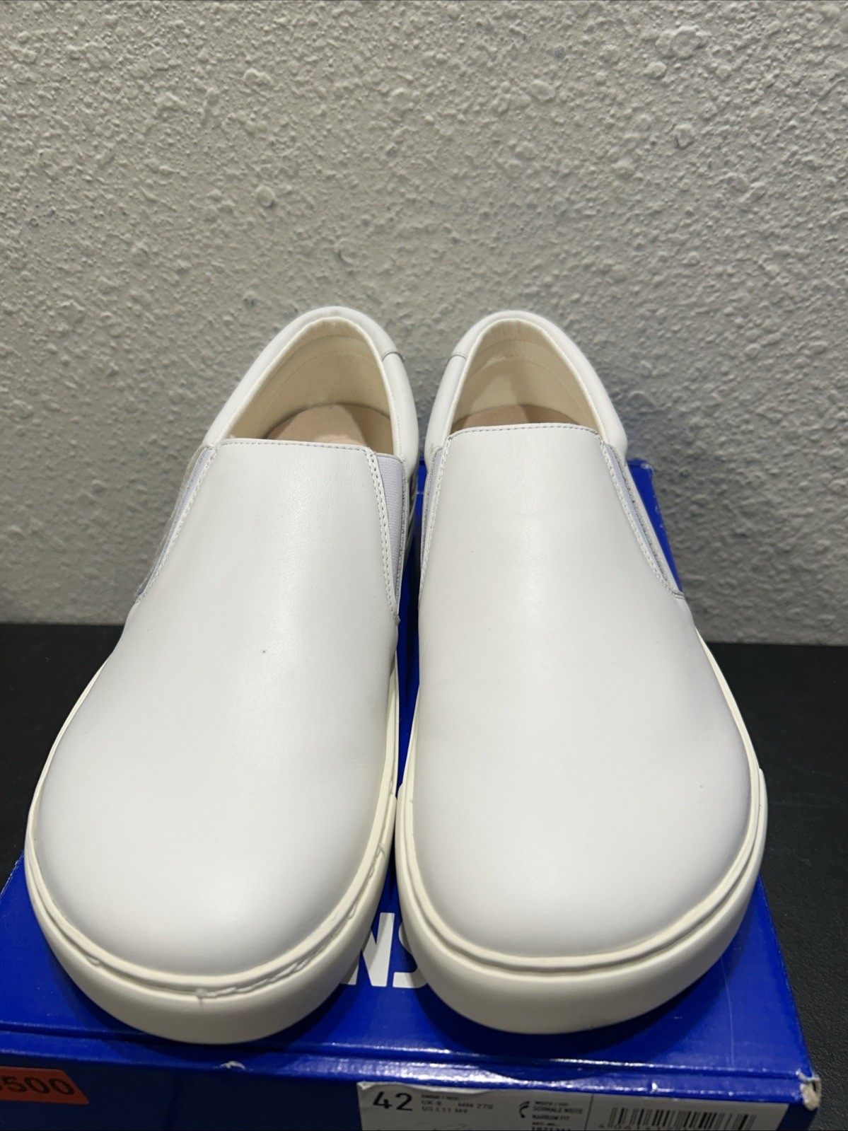 Birkenstock Women’s Oswego Leather Cork Sole Sneakers EU 42 US W11 M9 White
