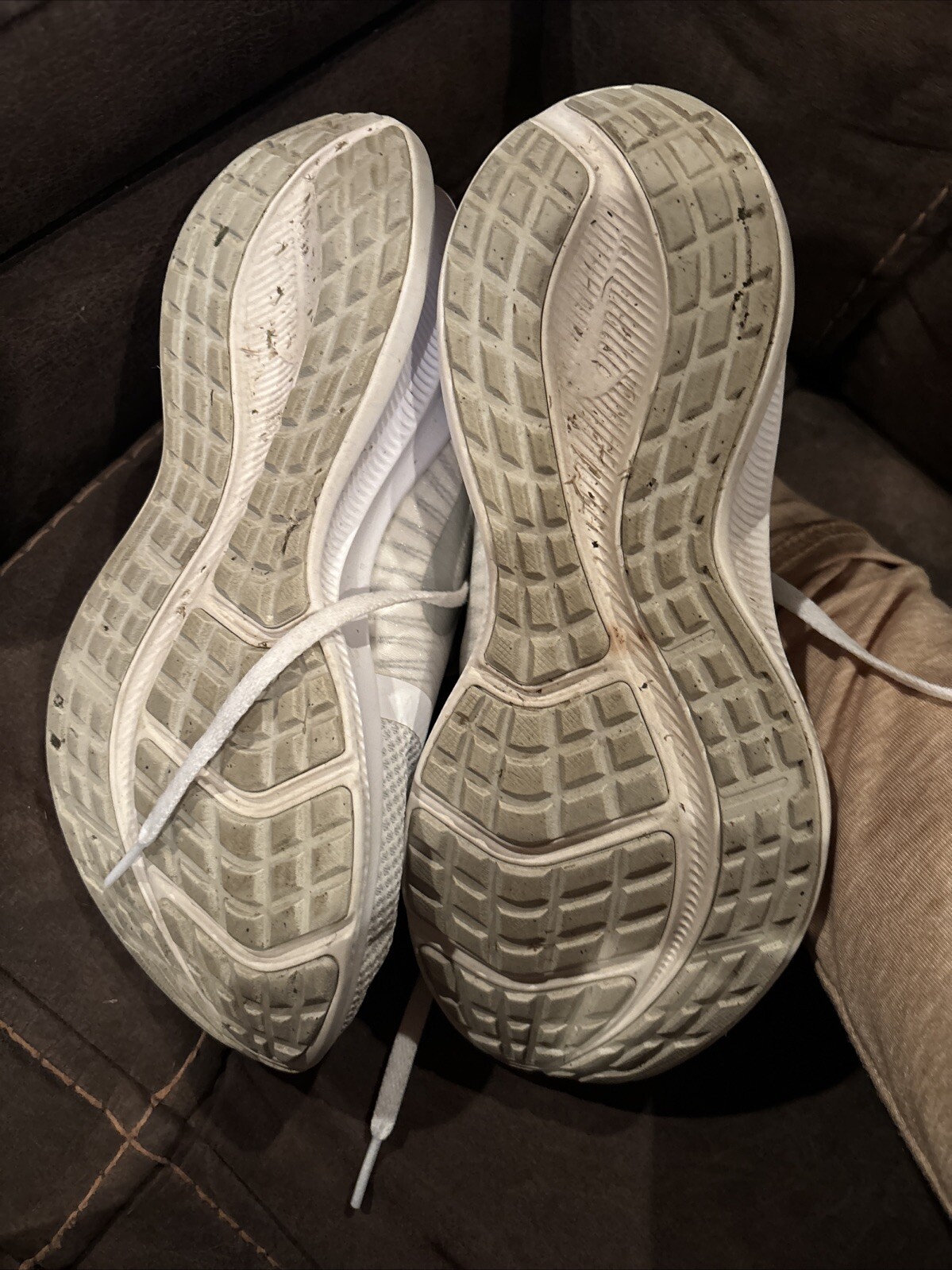 Nike Downshifter 11 White Metallic Silver Sneakers-women Size 6