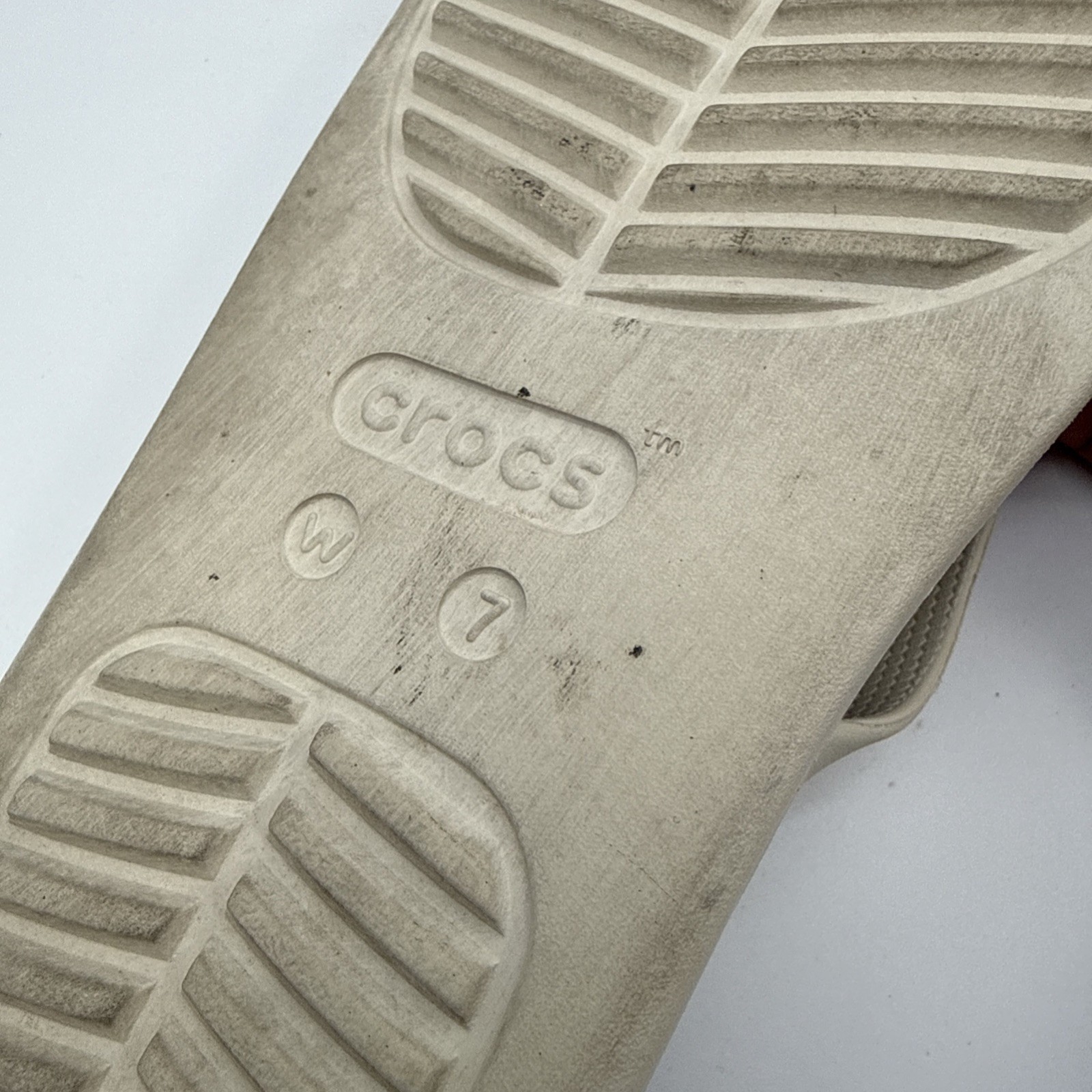 Crocs Getaway Platform Rubber Slip On Strappy Sandal Off White Women’s Size US 7