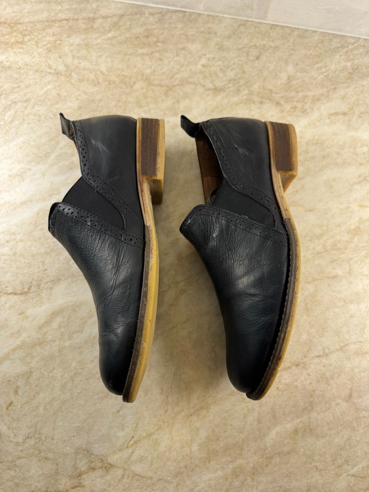 Josef Seibel Sienna Black Leather Chelsea Ankle Booties Women’s EU 40 US 9