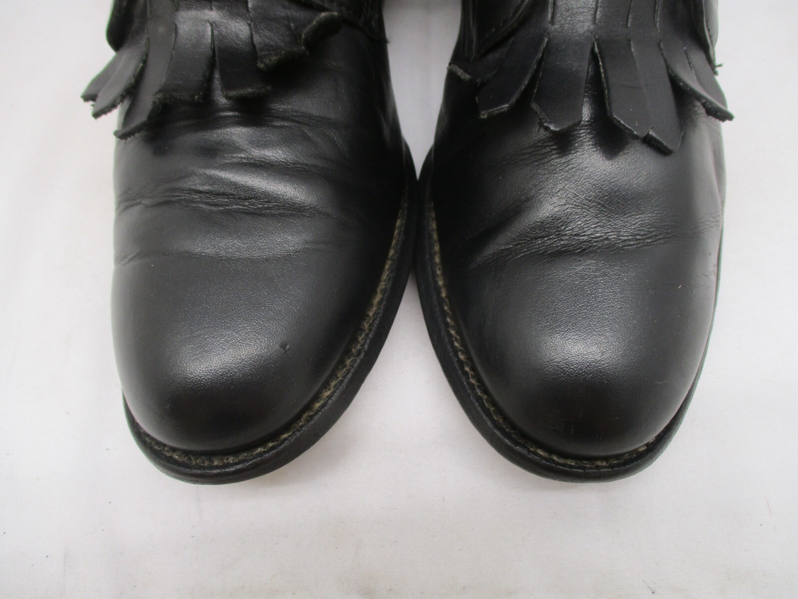 Justin Black Leather Roper Lace Up Womens Ankle Boots Sz 6.5 B Sty L0506 USA