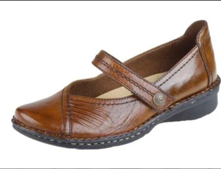Earth Spirit Tabitha Shoes Brown Comfort Leather Right Shoe Sz 7 Left Shoe Sz 8
