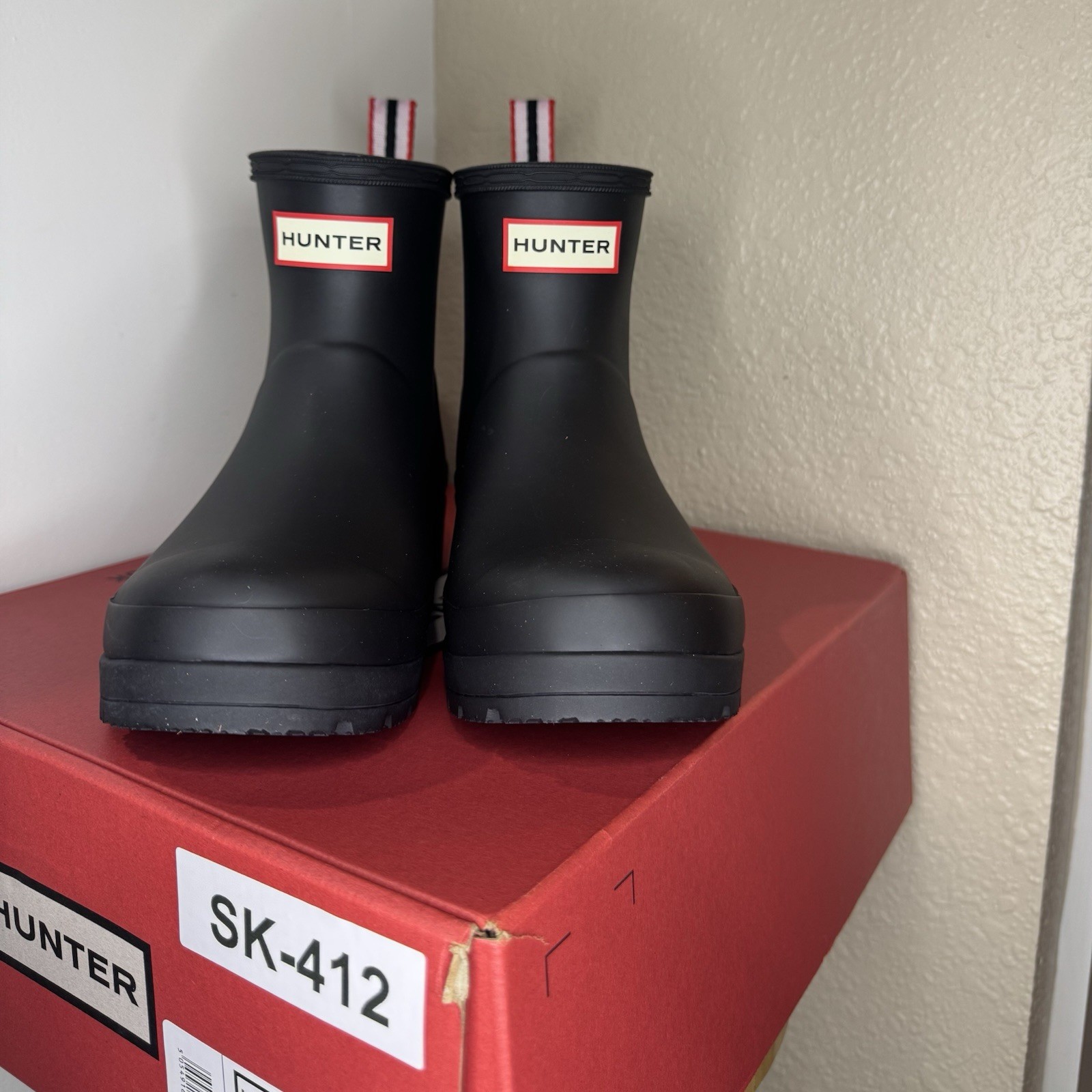 Hunter Original Play Short Rain Boots Matte BlackUnisex Waterproof New w/ Box