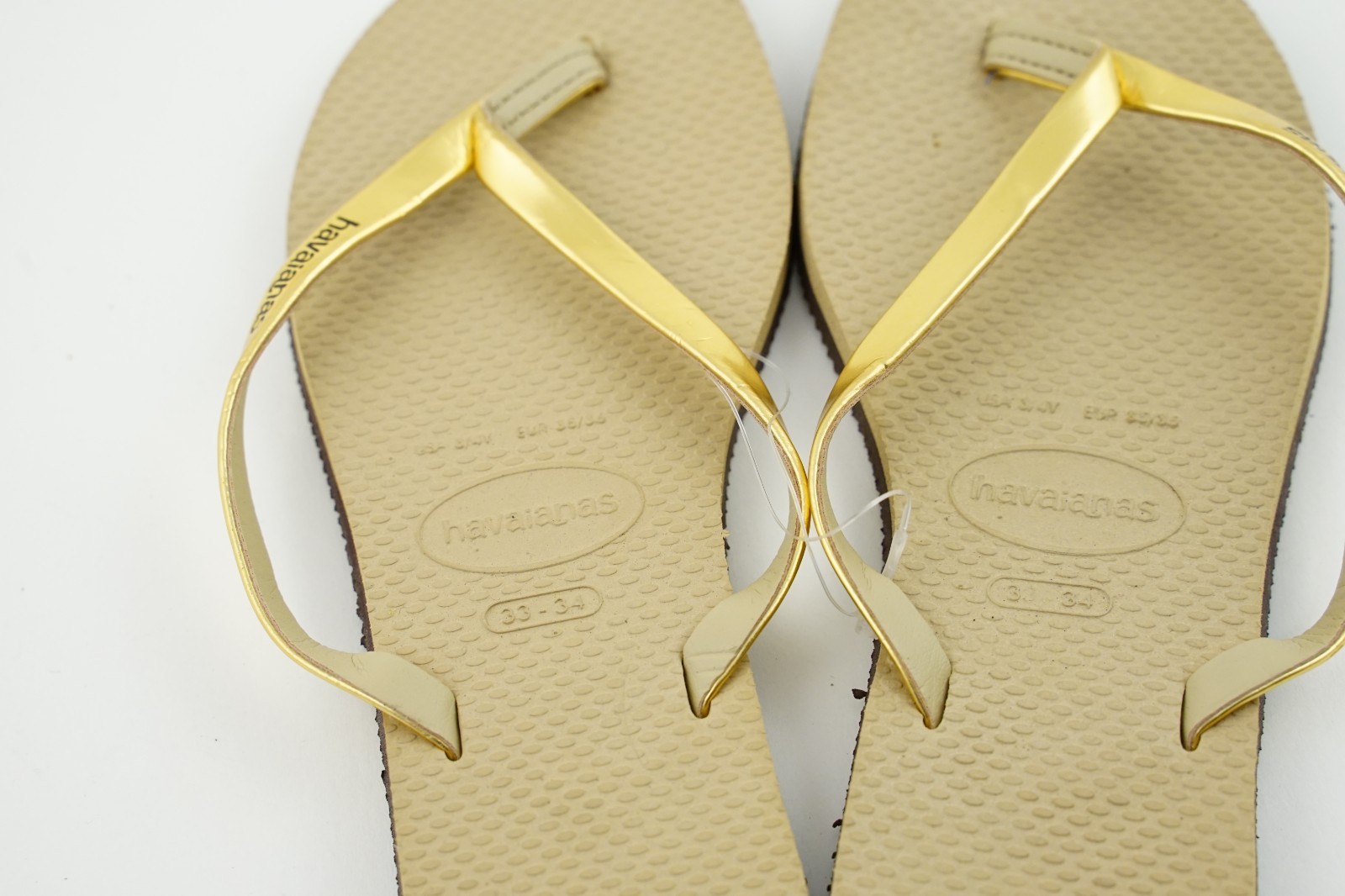 Women’s You Metallic Flops Golden Sand Gold Havaianas USA 3/4Y EUR 35/36 (33-34)
