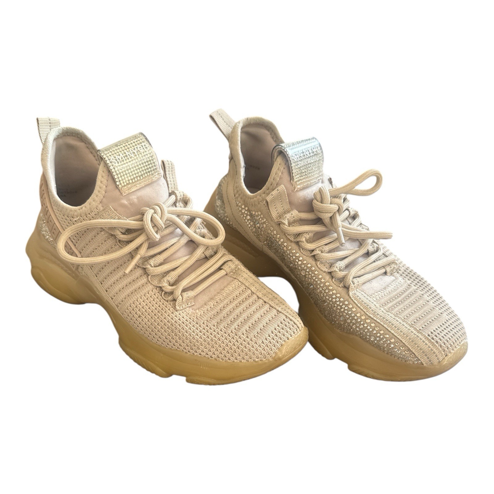 Steve Madden SM NY90 Rhinestone women’s 7 Sneakers Beige