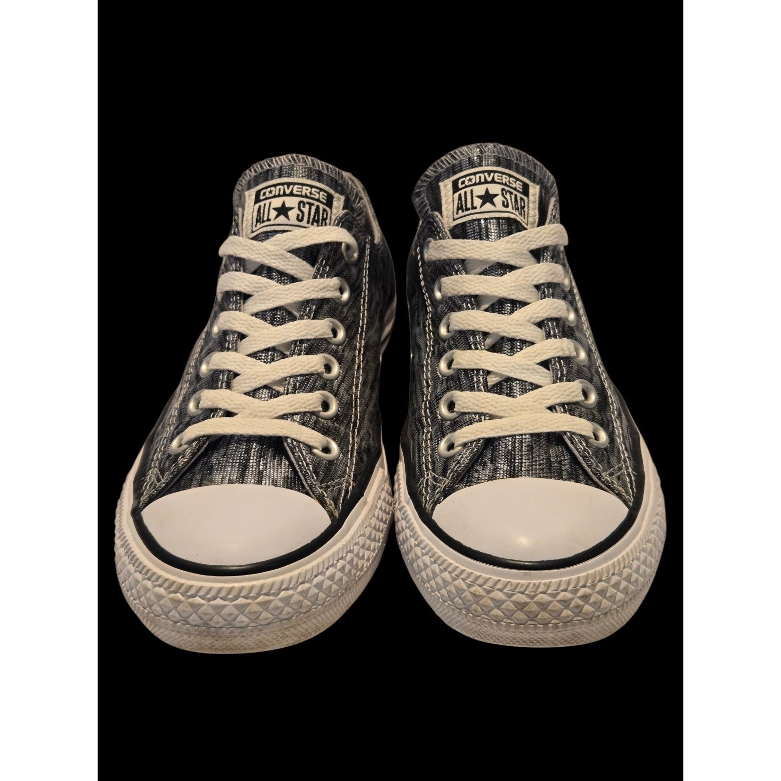 Converse Chuck Taylor All Star Low Grey Space Dye Knit Sneakers Womens 7.5