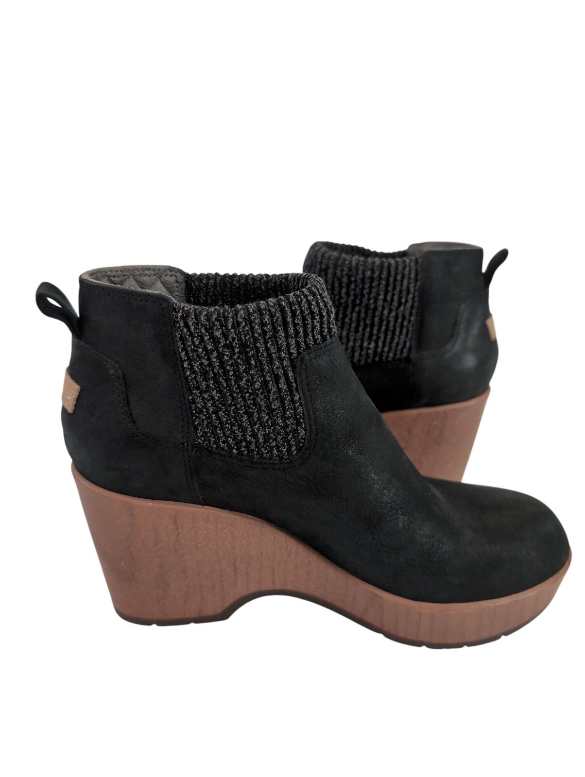 Dr Scholls Preston Platform Wedge Bootie Women 6.5 Black Y2K Grunge Indie Sleaze