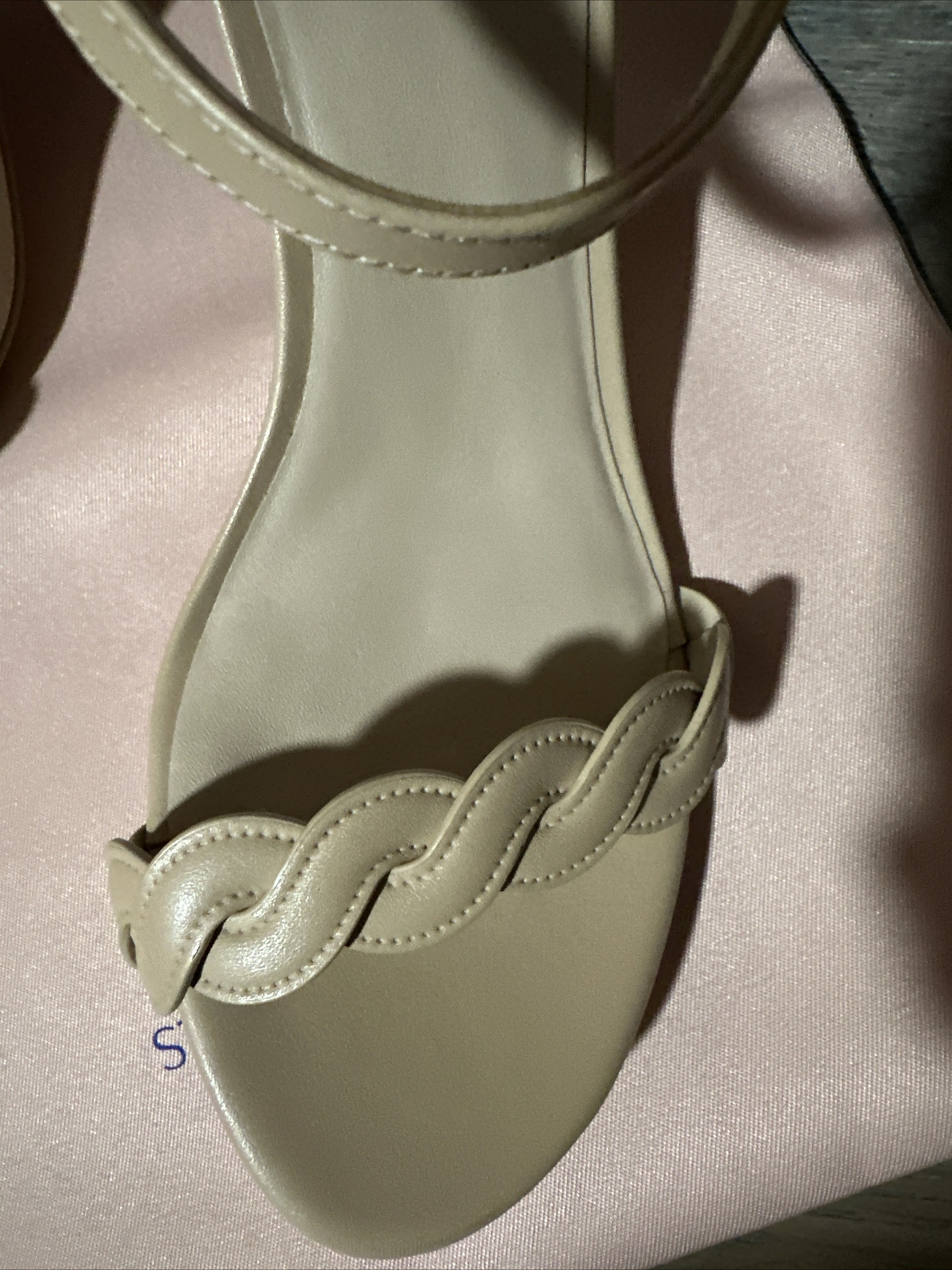 Stuart Weitzman Dancer Twistie 75 Leather Sandal Women’s Golden Beige Size 10