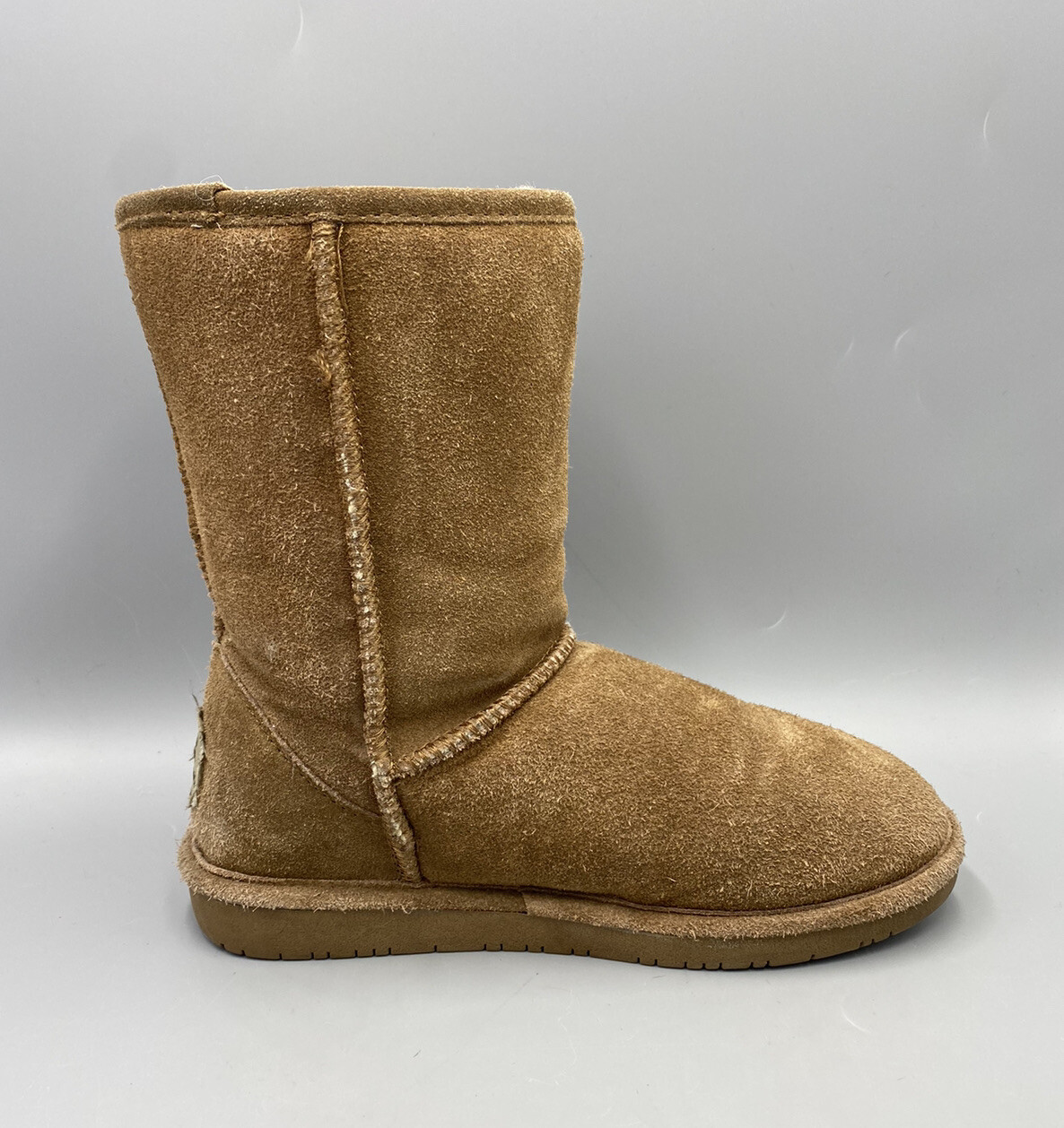 Bearpaw Emma Short 608W Earth Suede Boots Women Size 6