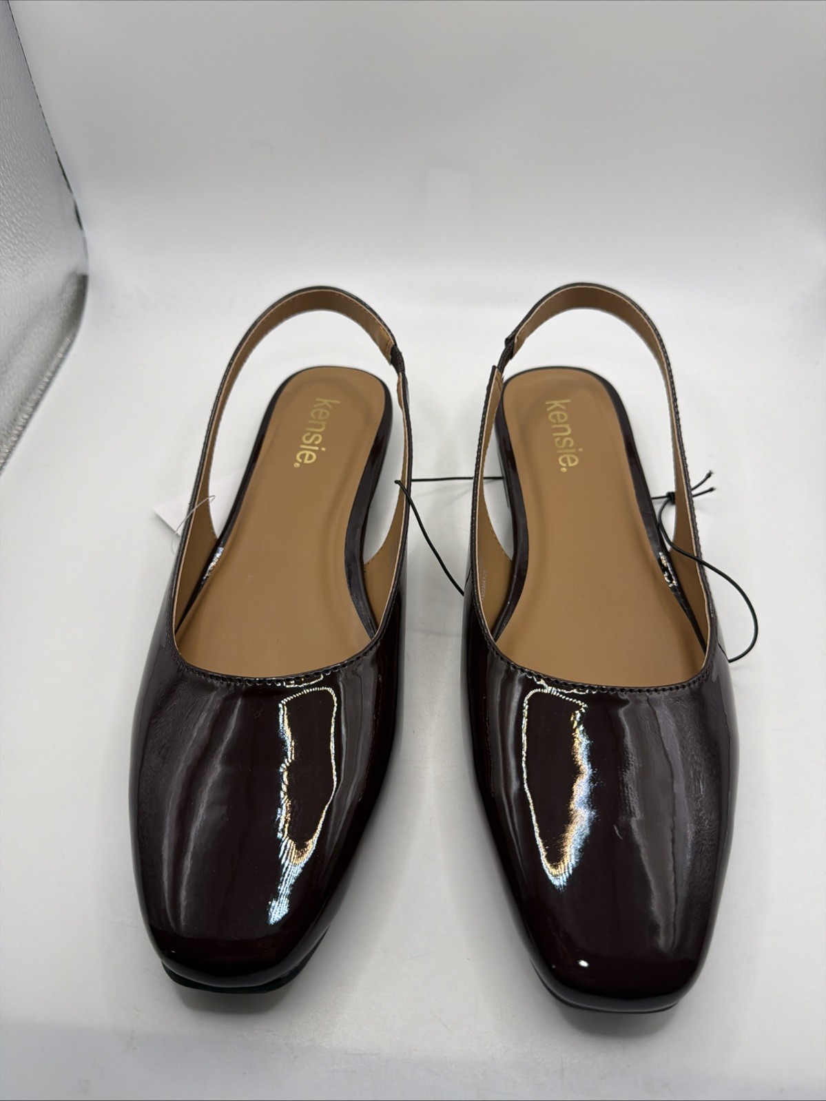 Kensie Felice Women’s Red Leather Slingback Square Toe Dress Shoes. Size 7. New