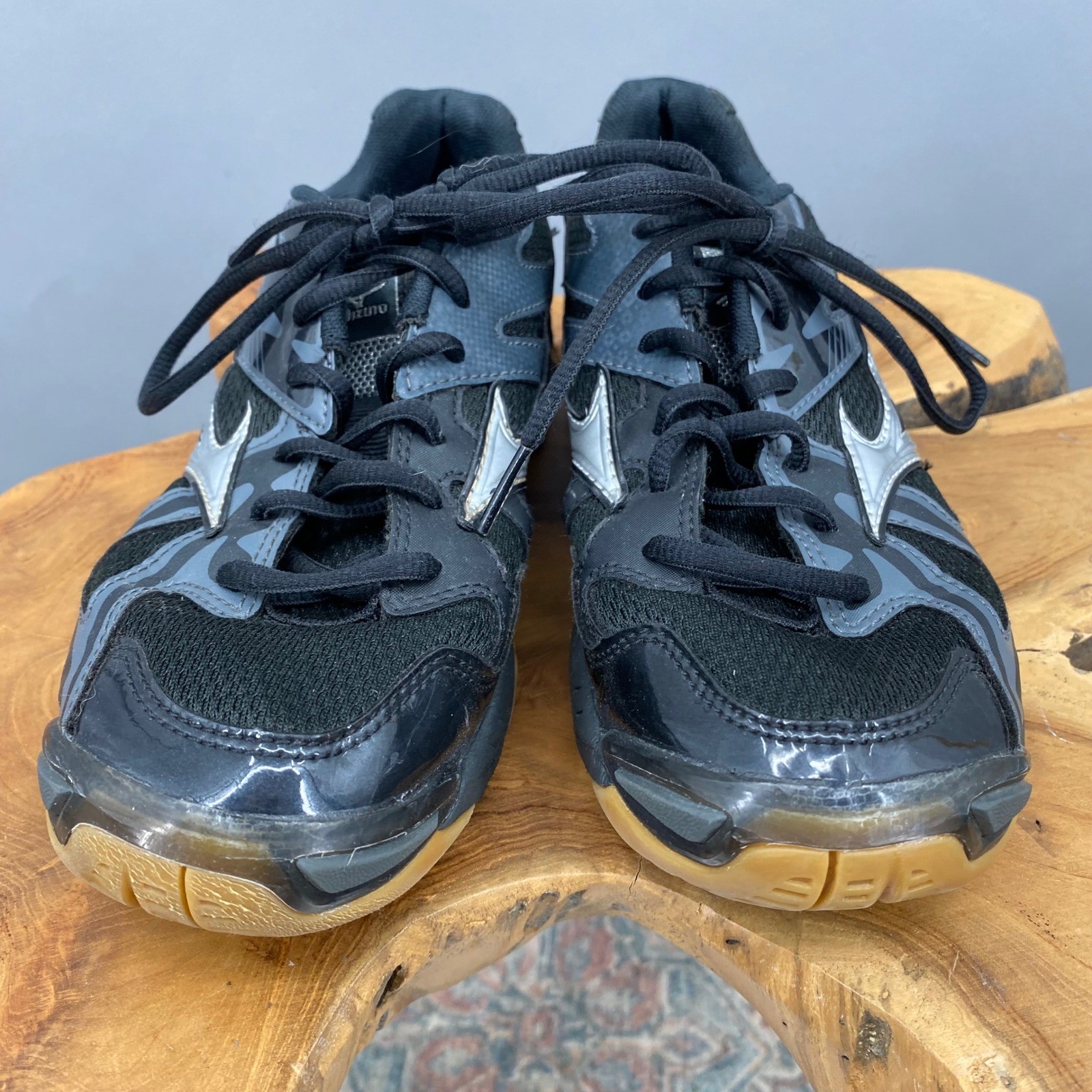 Mizuno Wave Bolt 4 Volleyball Shoes Black Silver woMens Size 7
