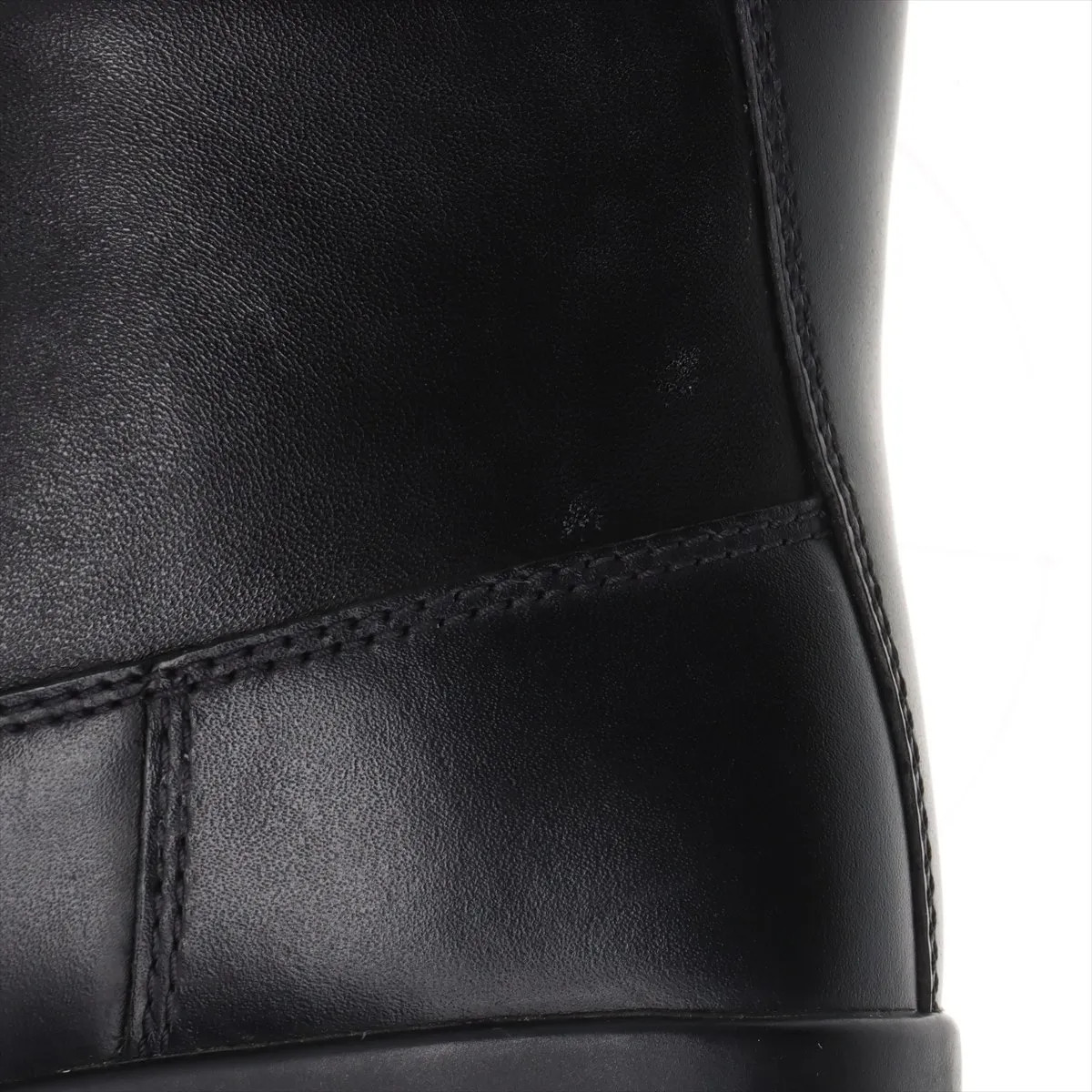 Prada Triangle logo Leather Long boots 36 Ladies’ Black Boa Comes with box