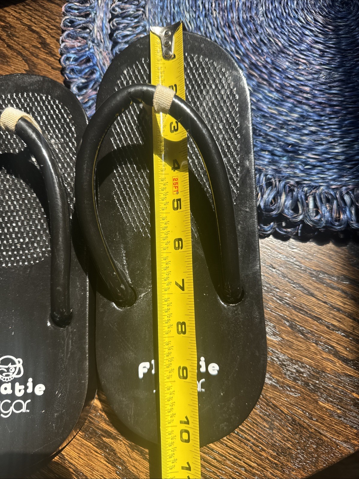 Vintage Sugar Floatie Black Flip Flops Women’s Size 9? Foam Sandals Y2K Rare