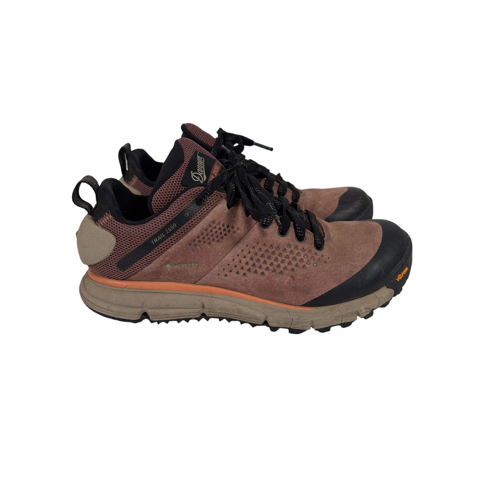Danner Hiking Shoes Womens 8 Mauve Pink Trail 2650 3″ GTX Low Top Vibram Sole