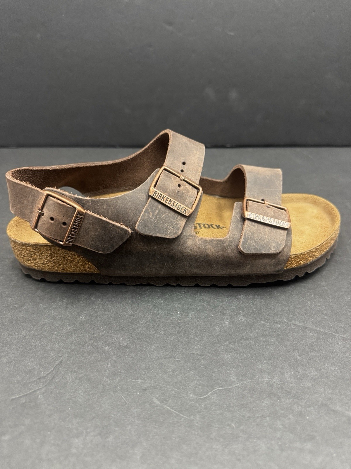Birkenstock Milano BS Size 41 (L – 10) (M – 8) Regular Brown 3 Strap