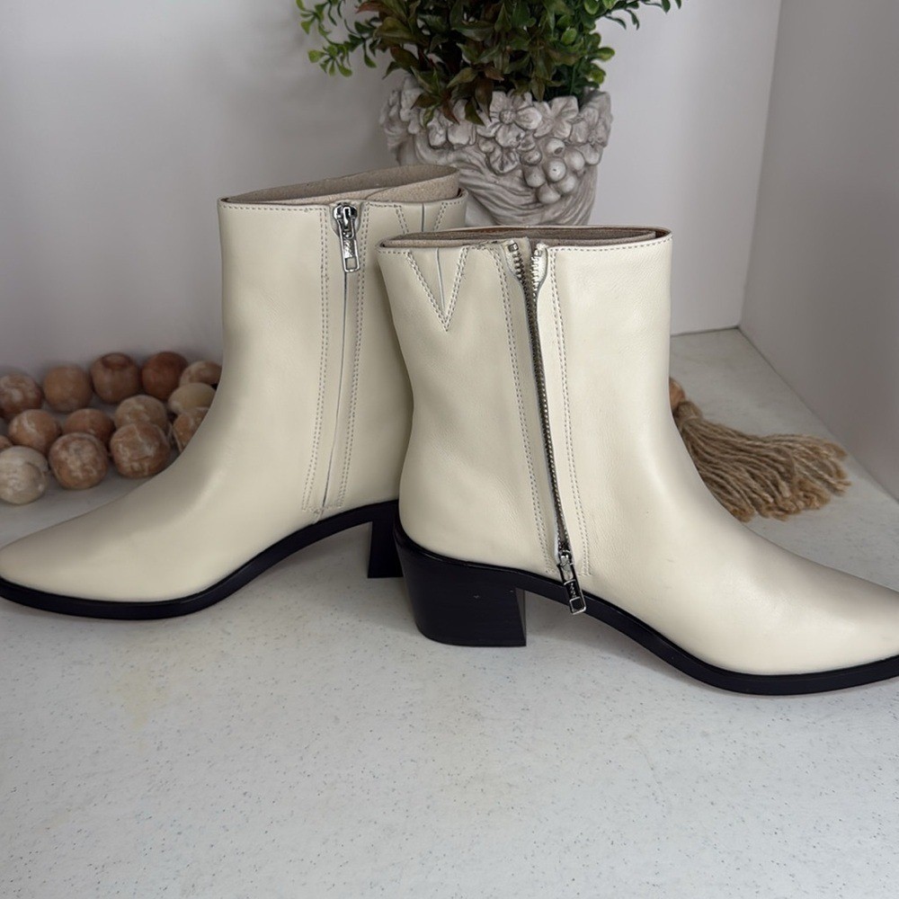 Madewell The Darcy Ankle Boot (Women) Sz 8 Pale Parchment