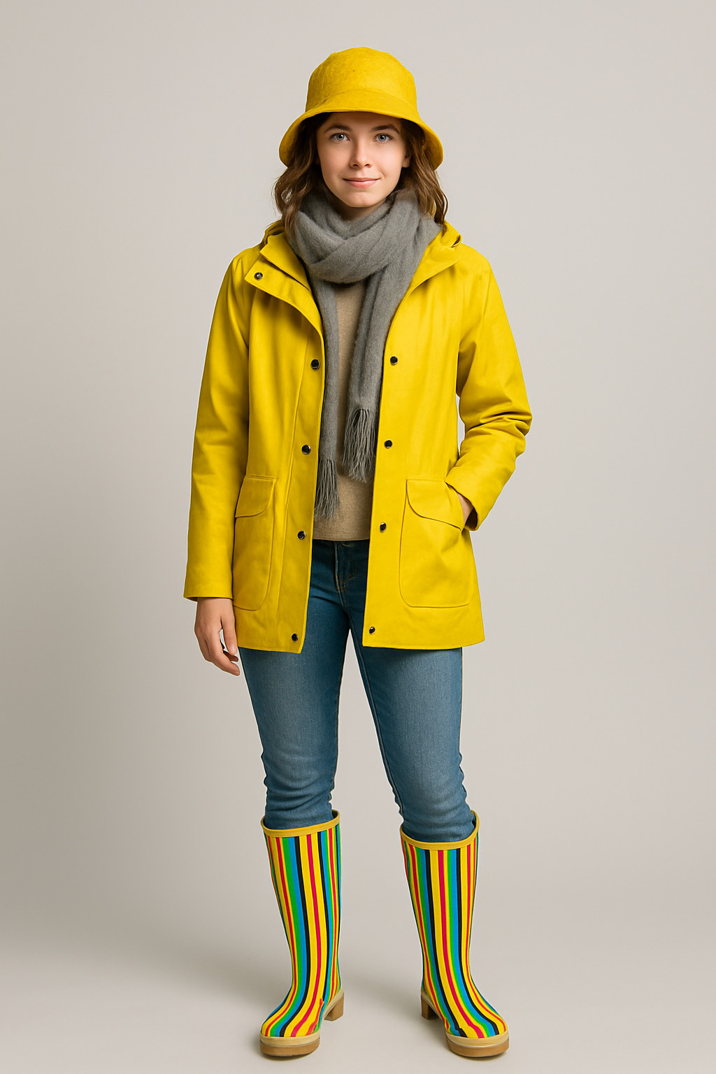 Tamara Henriques wellies multicoloured striped size 39 • rain boots lined