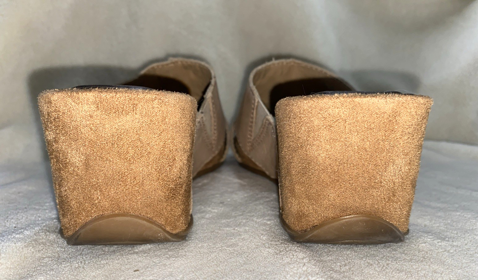 Naturalizer Tan Leather Sandal N5Comfort Slide Wedge Pengo Lined Sz 6.5M #yeb