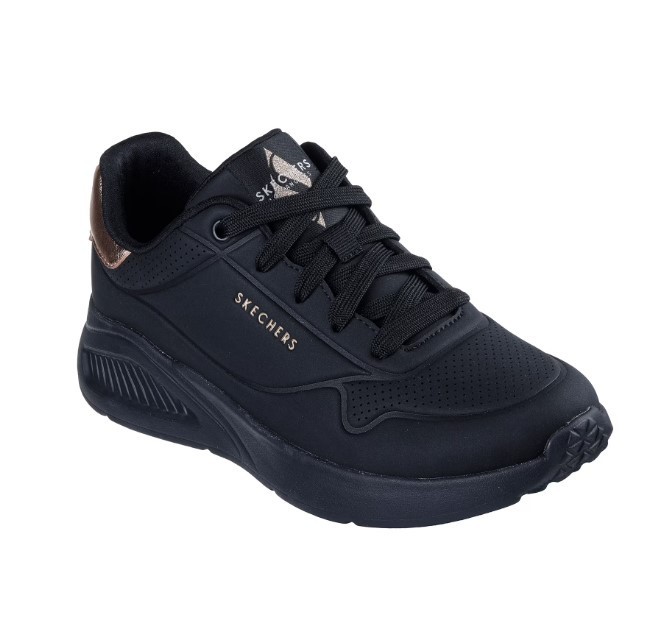 Skechers Women’s Street UNO LITE – SHIMMER ALONG Black – size MEDIUM