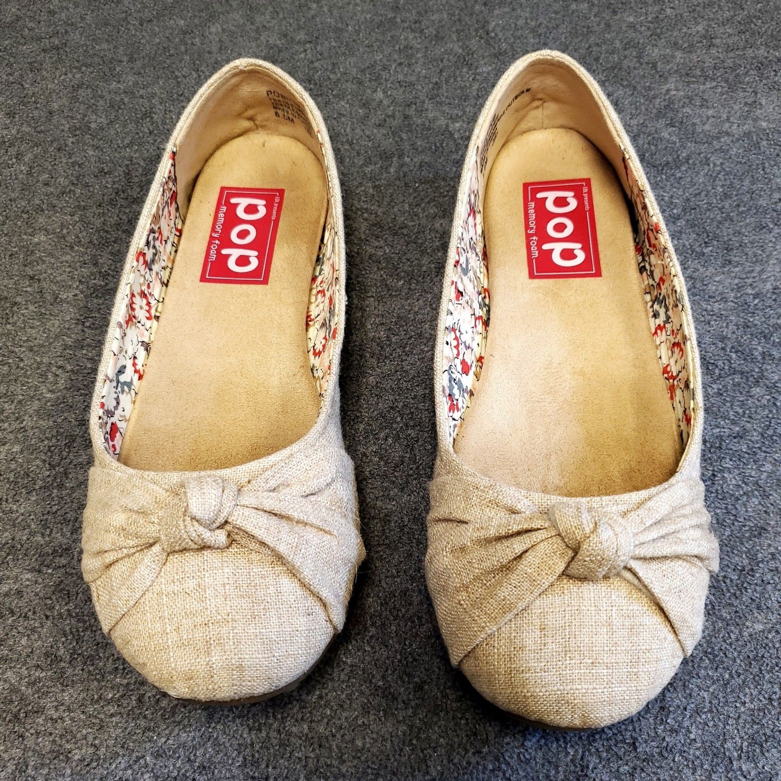 POP Positive Memory Foam Natural Women’s Shoes 8.5 M Flats