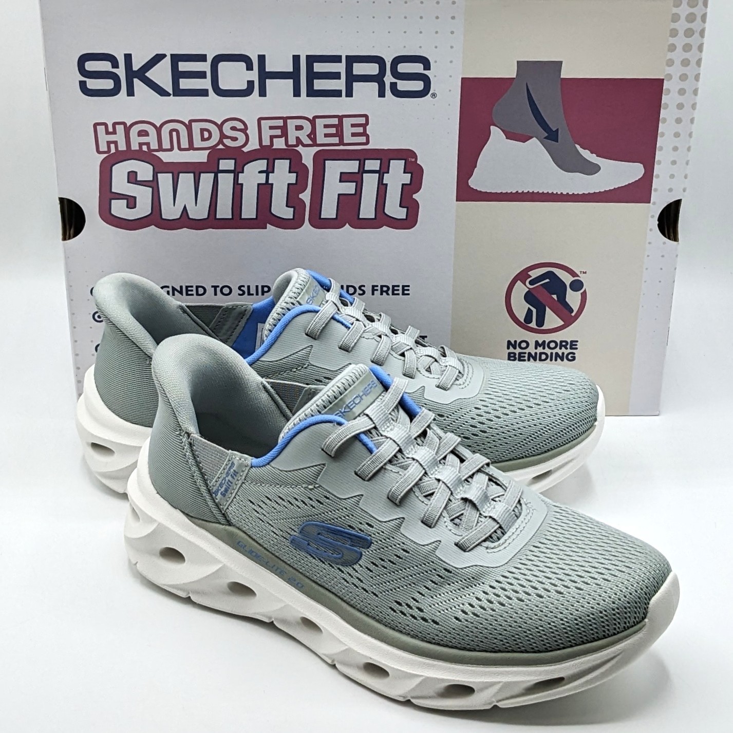 Skechers “Glide-Lite 2.0” Women’s Swift Fit Athletic & Comfort Shoe (Gray) NEW