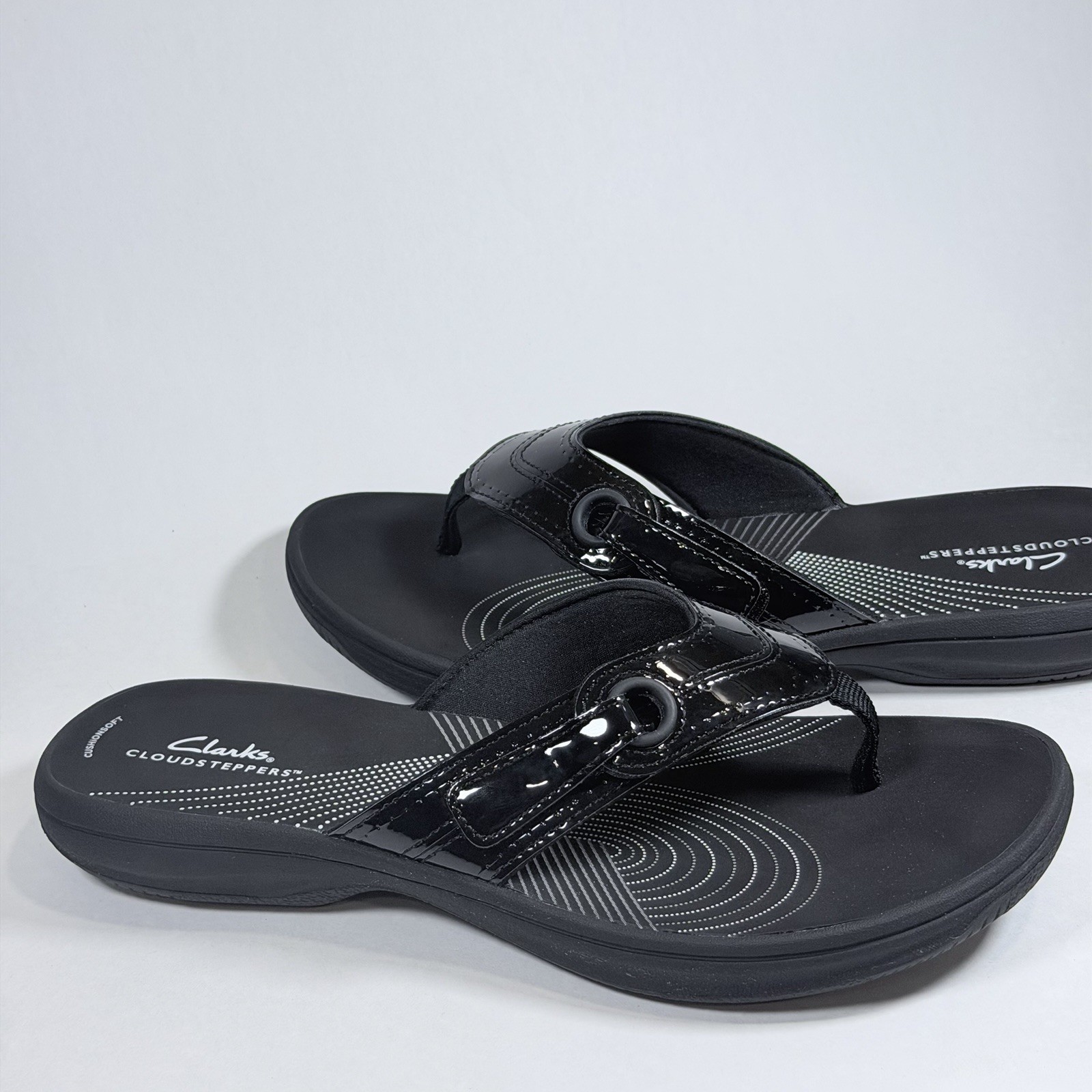 Clarks Size-10 M Women’s Breeze Reyna Sea Black Patent