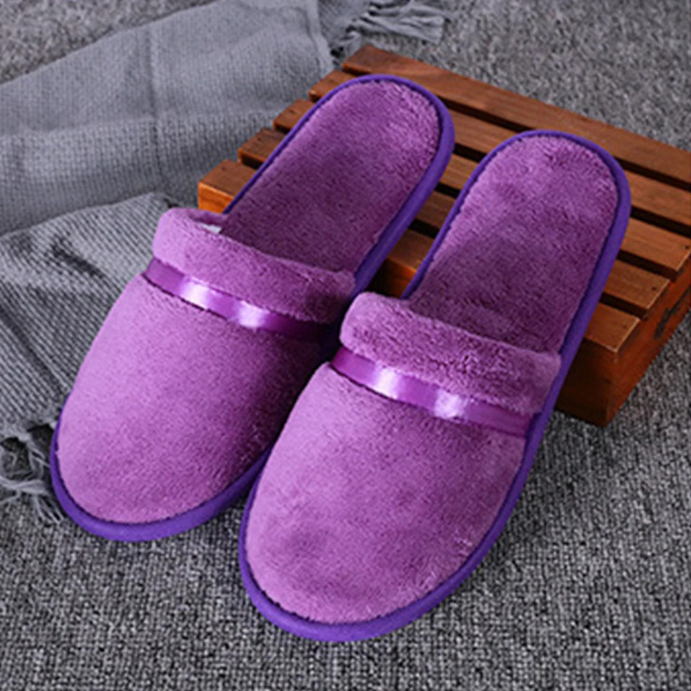 Women Plush Home slippers Spring Warm Fuzzy Slipper Indoor Closed Toe Shoes Hous