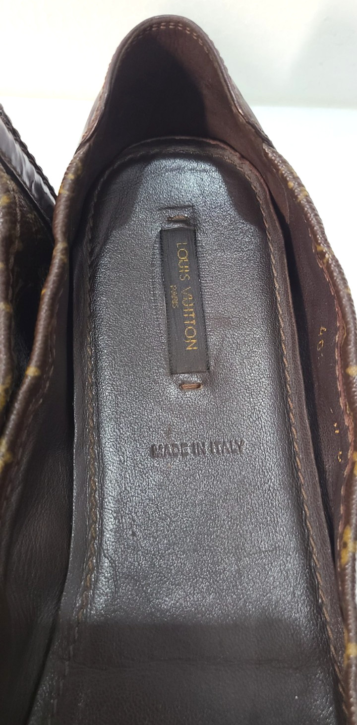 Louis Vuitton Monogram Canvas Ballet Flats Gold Cubes Dice EU 40.5 US 10