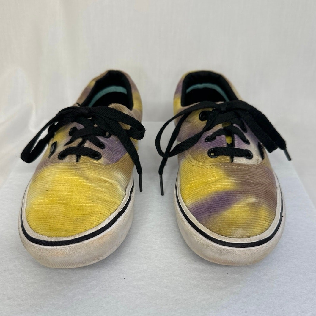 Vans Tie Dye Sneakers Corduroy Purple & Yellow Mens 4 Womens 6
