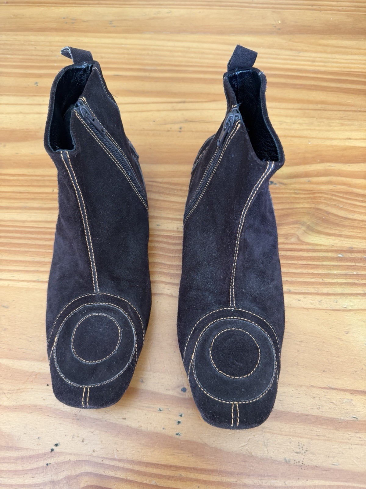 Emilio Pucci Moccasin Boots Size 39 Brown Leather