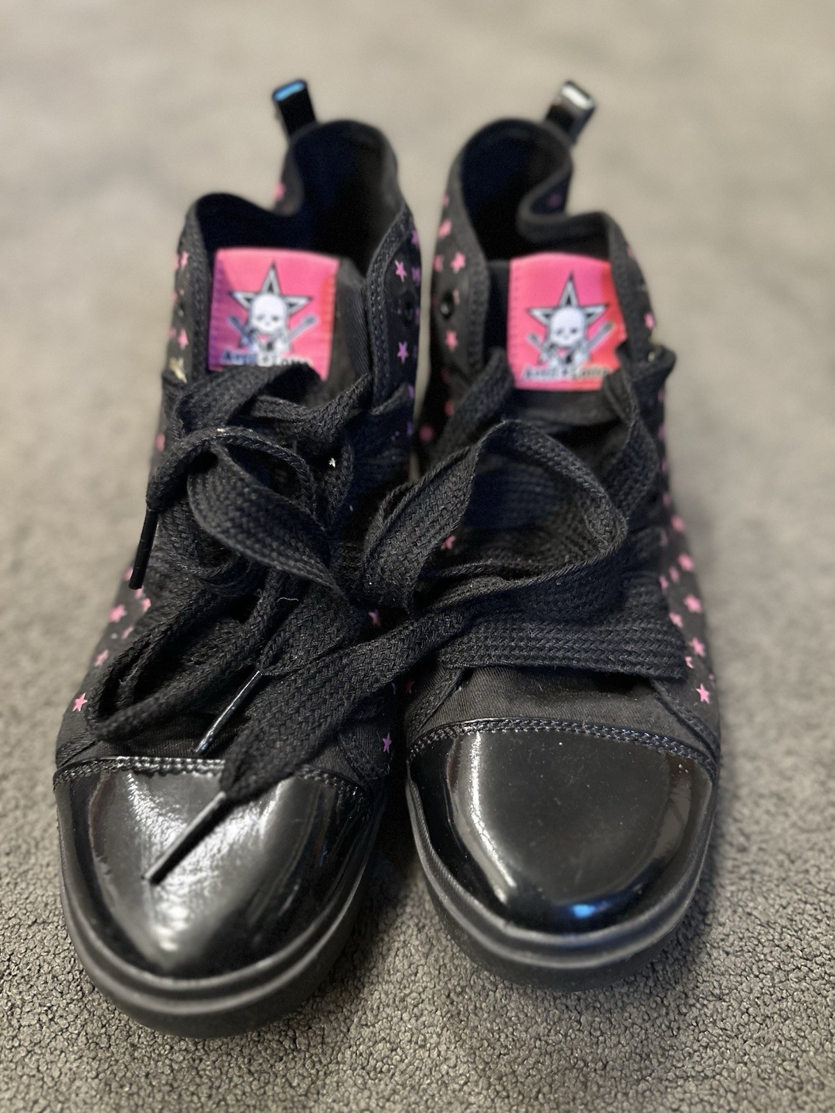Avril Lavigne x Lotto Stars Sneaker RARE 39 Black Pink Japan