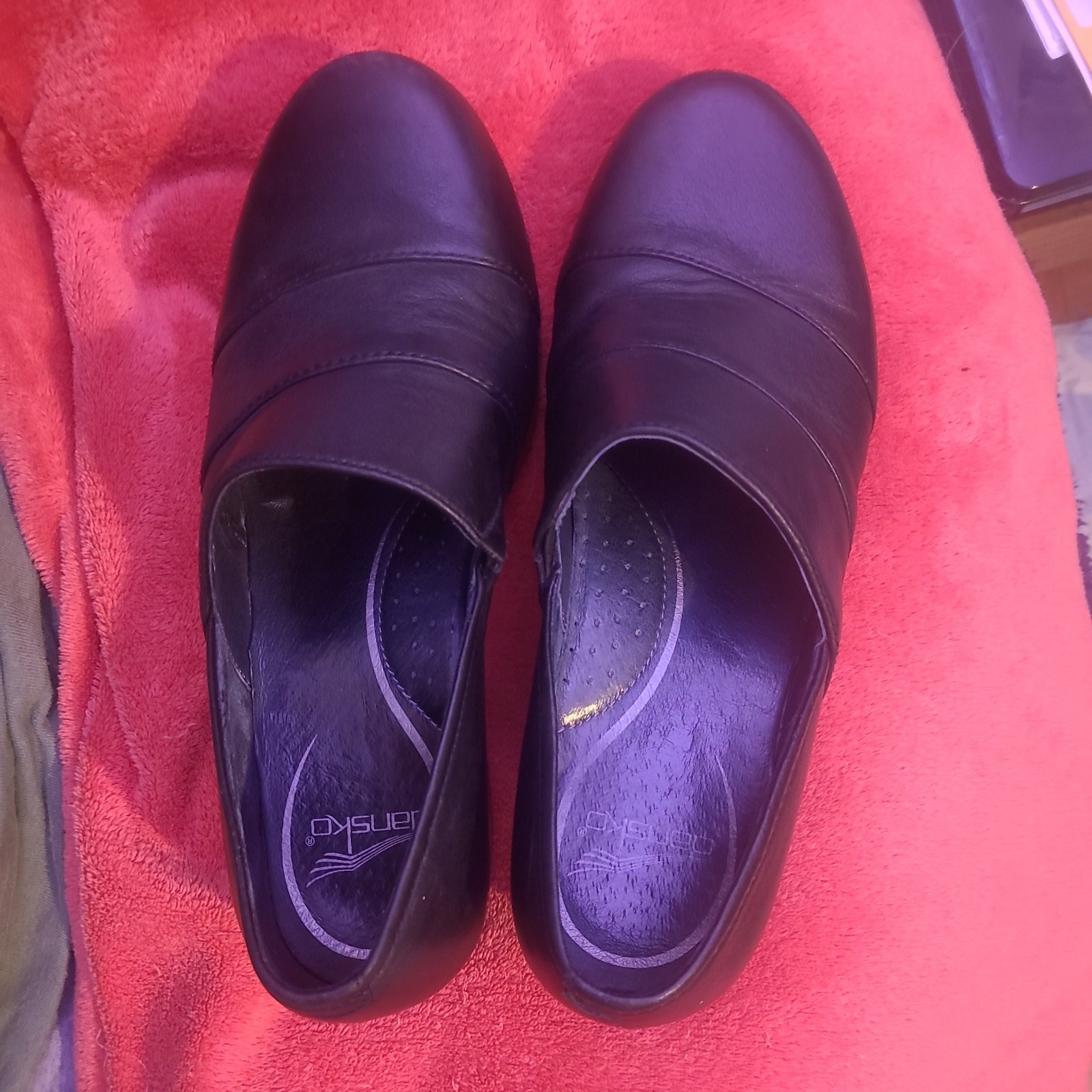 Dansko Professional Black Leather Clogs Women’s Size 8 Comfort Work Shoes