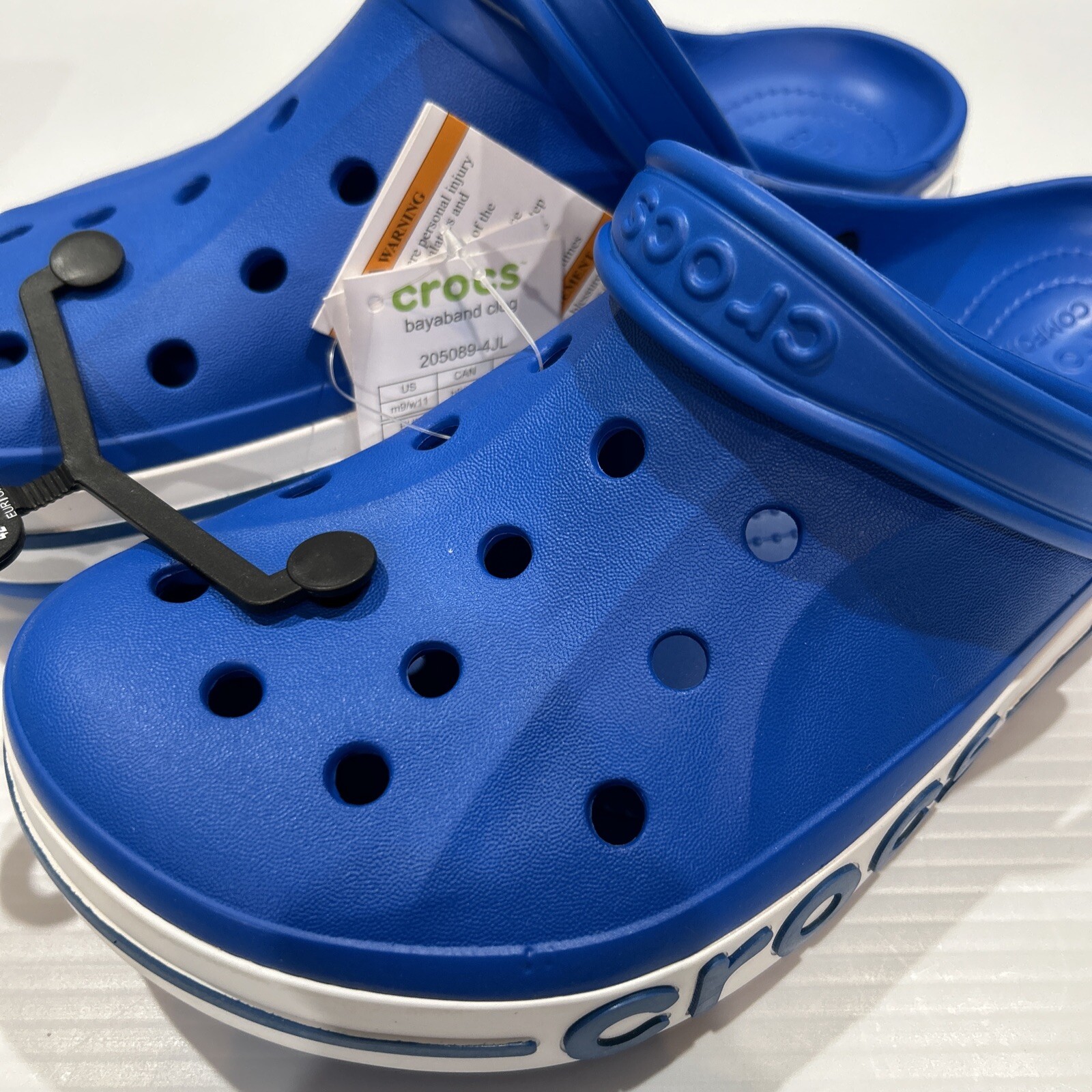 Crocs Croc Baya Band Blue Slip On Clogs Men’s 9 Women’s 11 Iconic Comfort Shoes