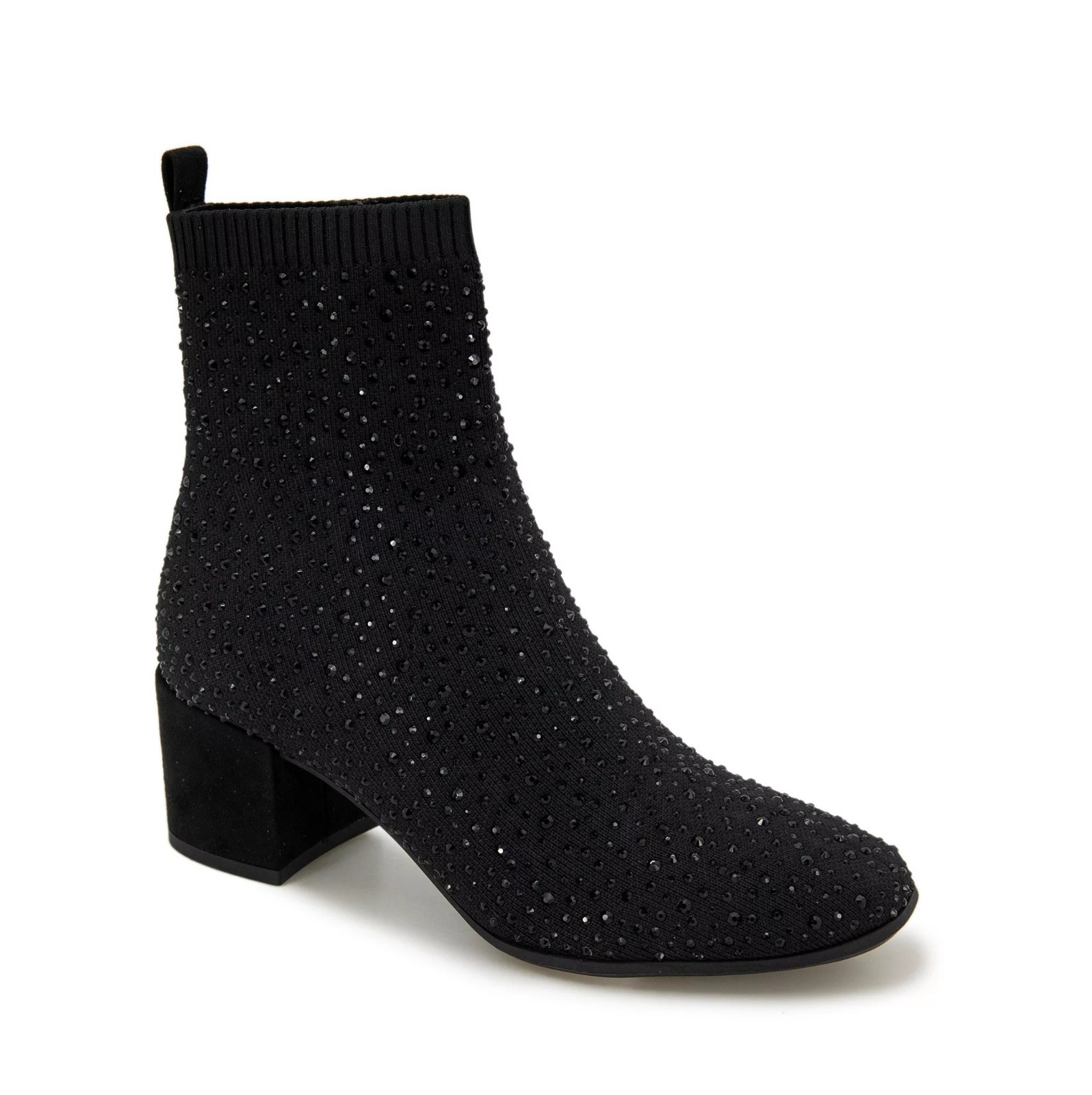 Kenneth Cole Womens 8.5 M Black Rida Stretch Jewel Ankle Booties NIB OA5