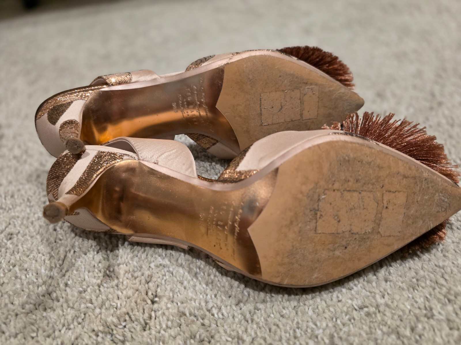 Ted Baker Mikali 2.5in heel Slingback Pom-pom Pumps EU38.5