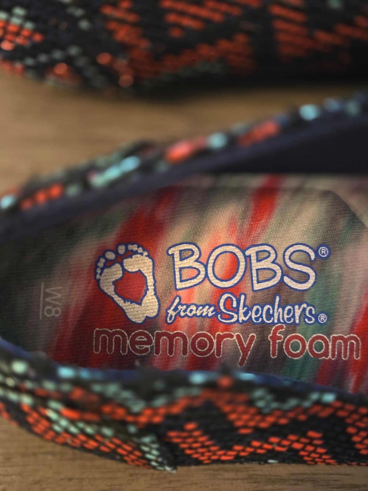 Skechers BOBS Cleo Slip On Flats Women’s Size 8M Multicolor Knit Memory Foam