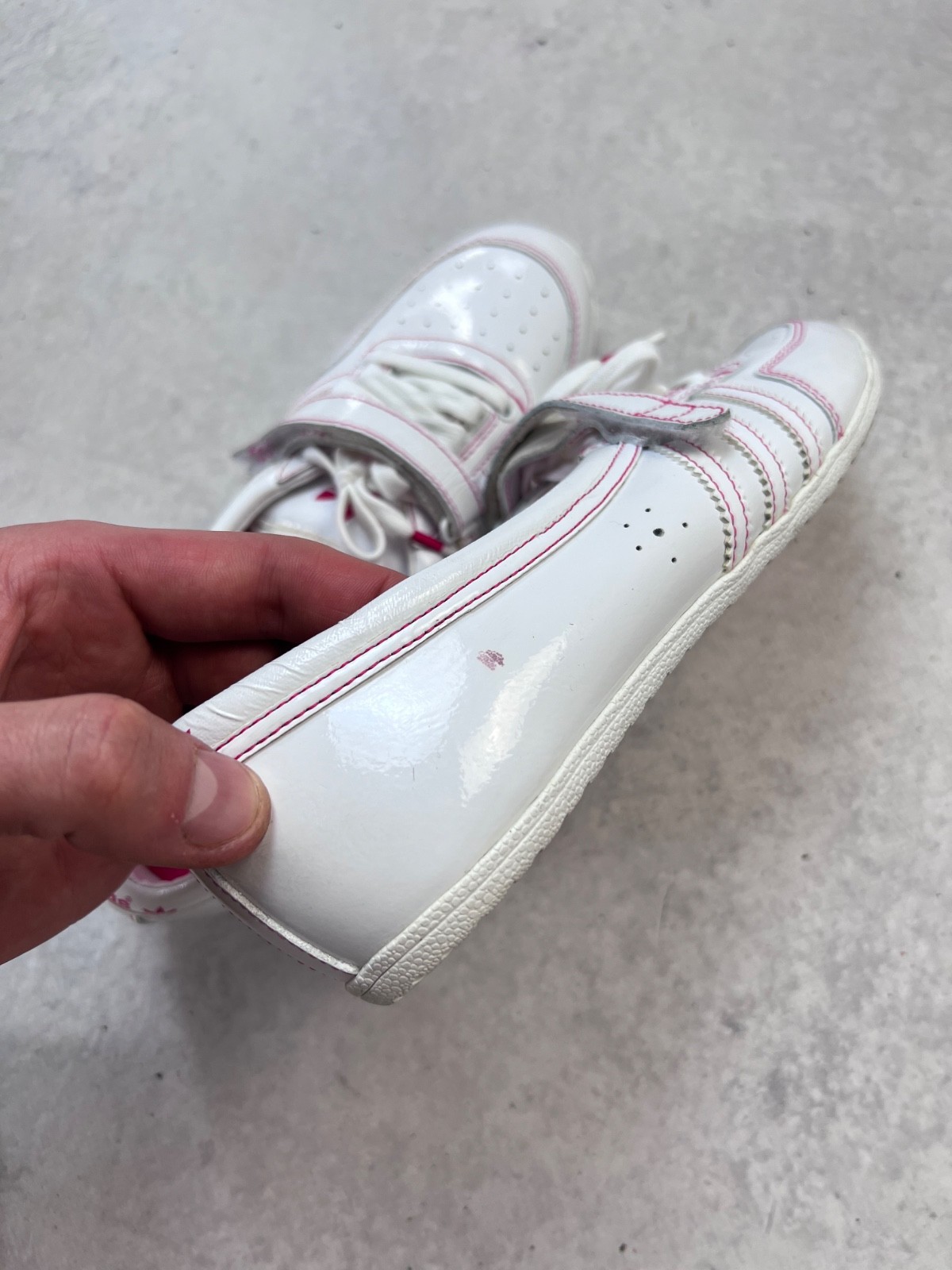 Adidas Women’s White Pink Mary Jane Ballet Flats Sneakers EU 38 2/3 UK 5.5 US 7