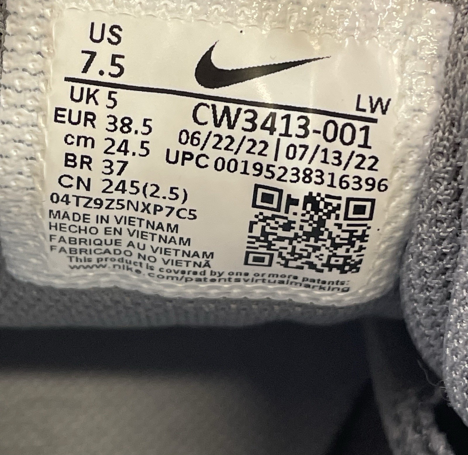 Nike Downshifter 11 Smoke Gray Hydrogeb Blue CW3413-001 Women’s Size 7.5