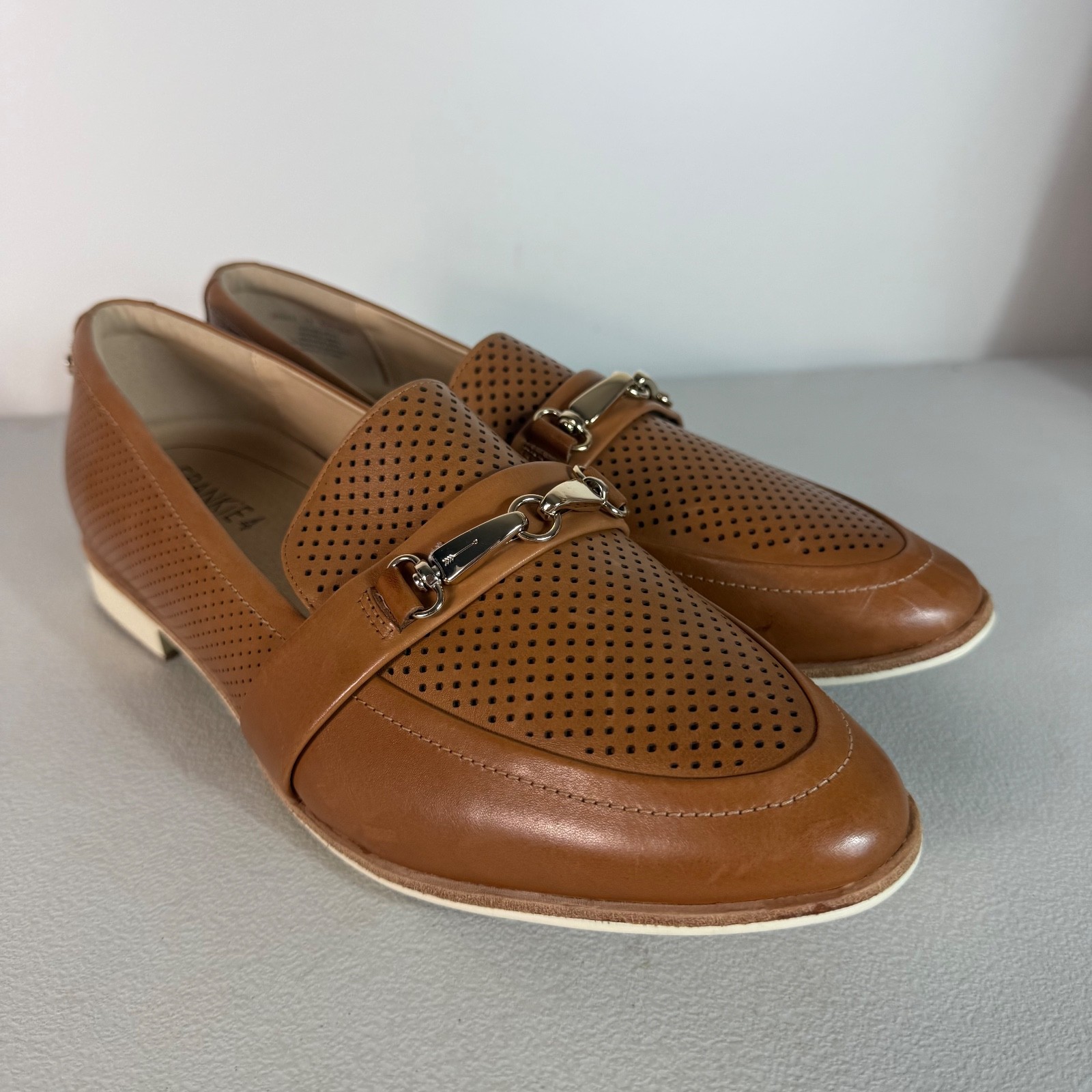 Frankie 4 Jenn Tan Brown Leather Slip On Women’s US 13 UK 10.5 EUR 45 Near New