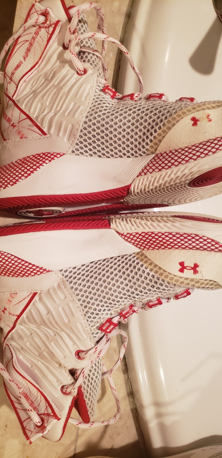 Under Armour Hovr Highlight Ace 3.0 Volleyball Shoes Red High Top Womens 6