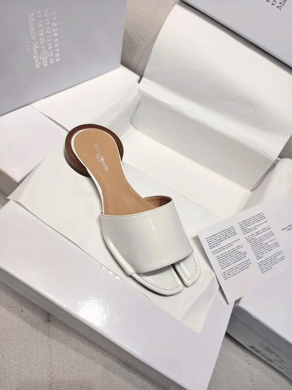 NEW Women’s Margiela Women’s Split Toe Mule French Chunky Heel Retro Open Toe