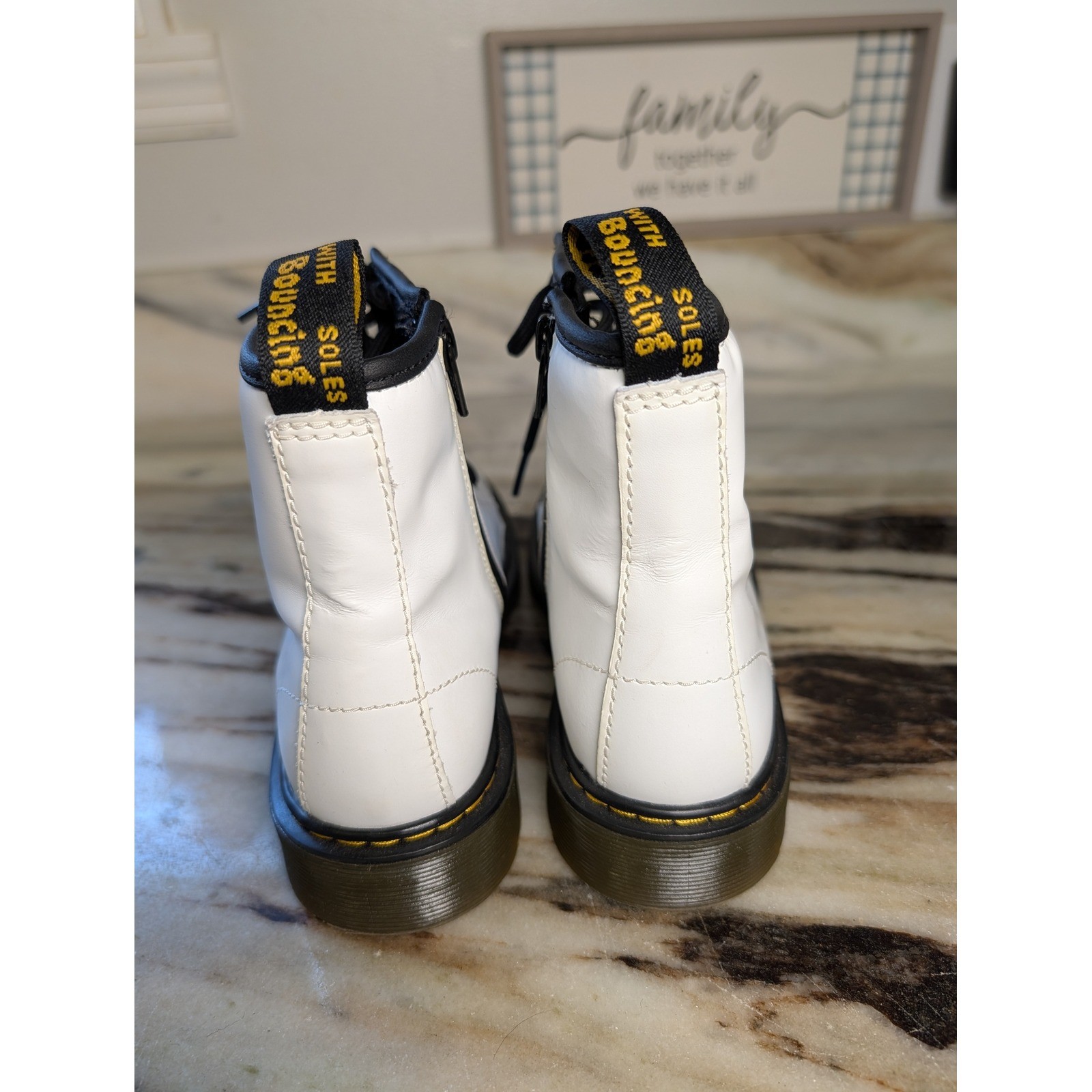 Dr. Martens Doc Martins Leather Side Zip Combat Boots Size 5 EU 36