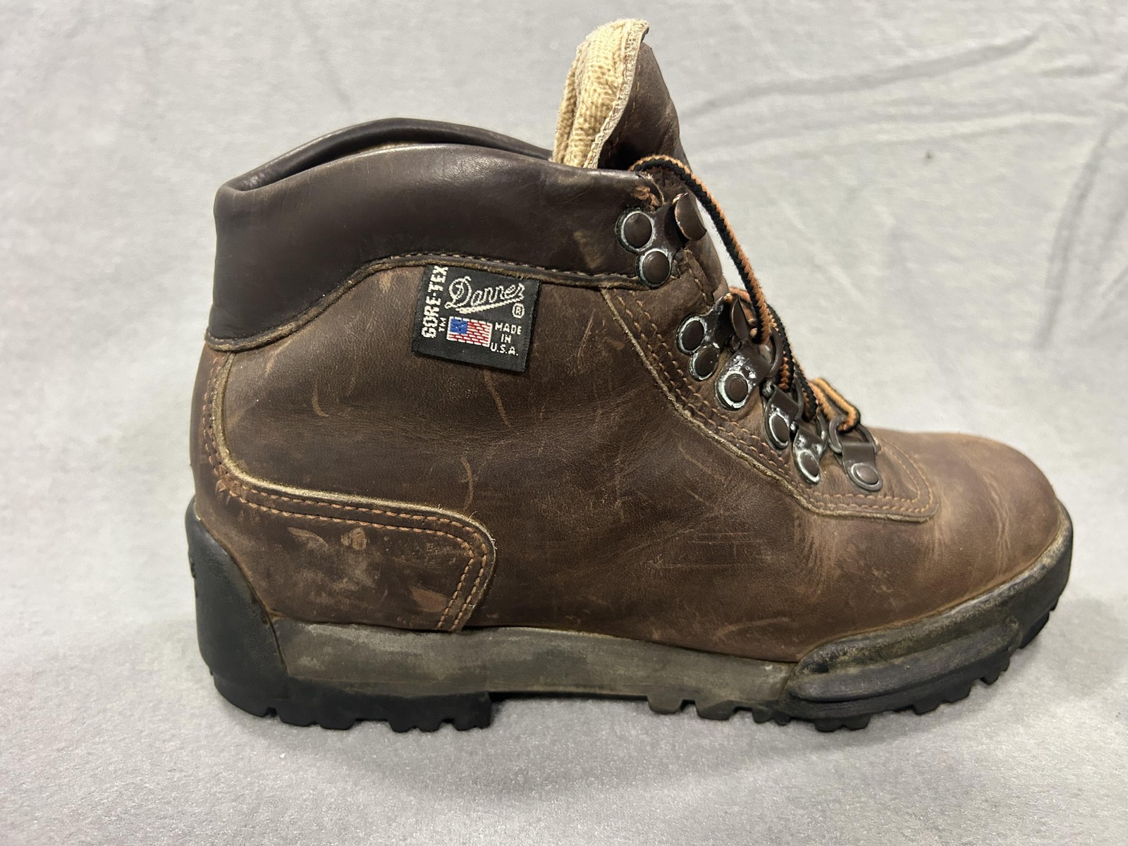 Vintage Danner Cross Hiker Boots Womens 6 Brown Leather GTX USA Hiking Outdoors