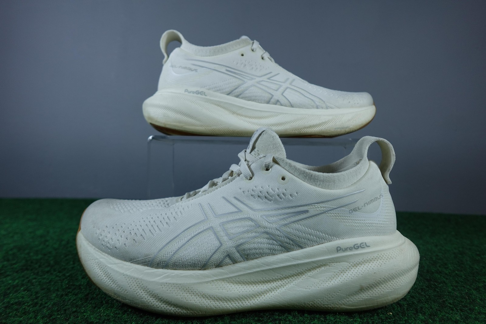 ASICS GEL-Nimbus 25 Shoes Womens Size 8 White Knit Running Sneakers 1012B356